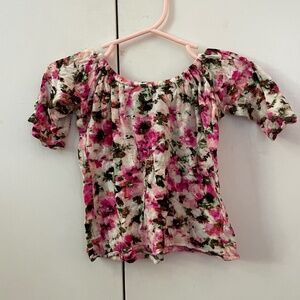 Milk and Honey Pink Floral Blouse Size 6 Months